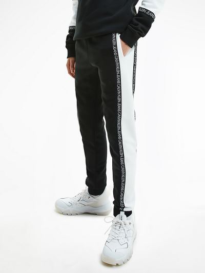 Calvin Klein Ruhák HU140303 | Calvin Klein Organic Cotton Colour Block Fiu Jogger Fekete